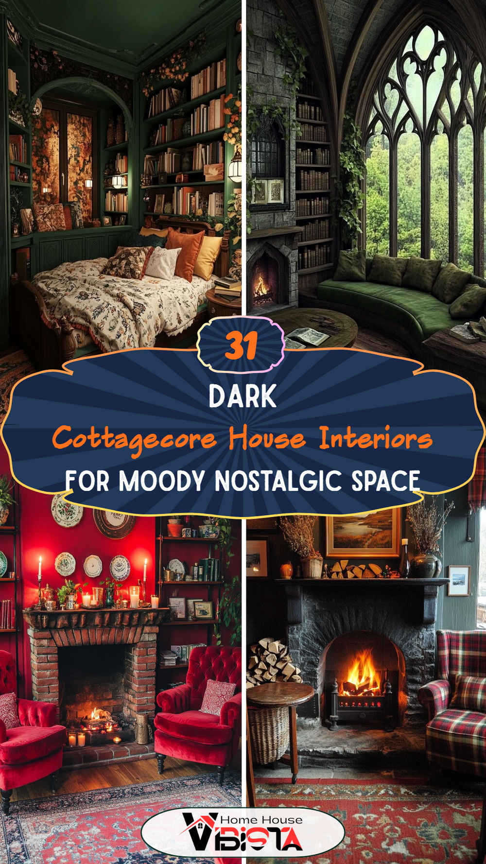 31 Dark Cottagecore House Interiors for a Moody Nostalgic Space