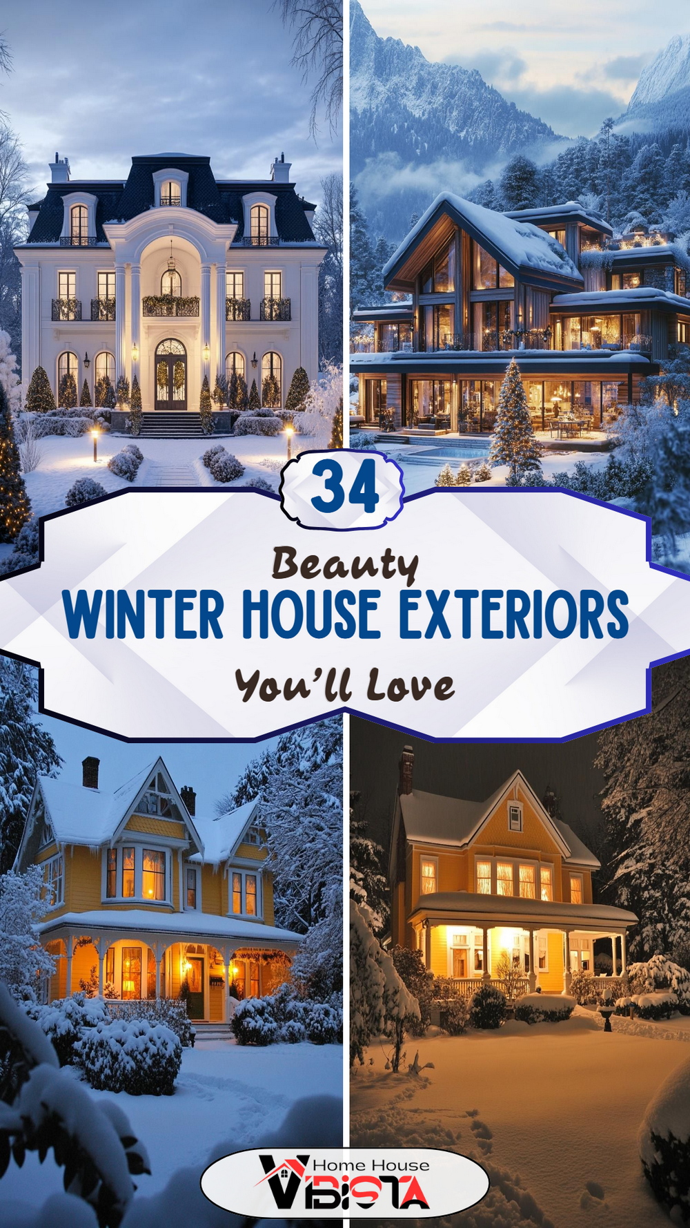 34 Winter House Exteriors That Capture the Beauty of the Season
