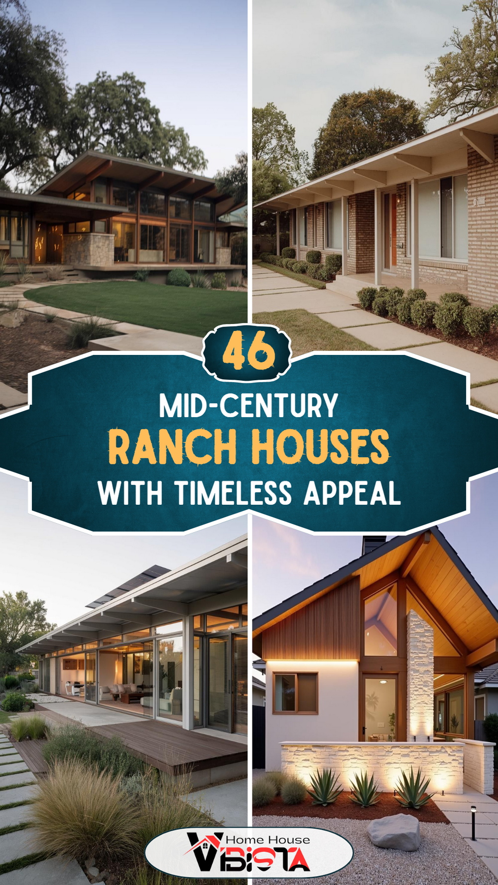 46 Mid-century Ranch Houses with Timeless Appeal