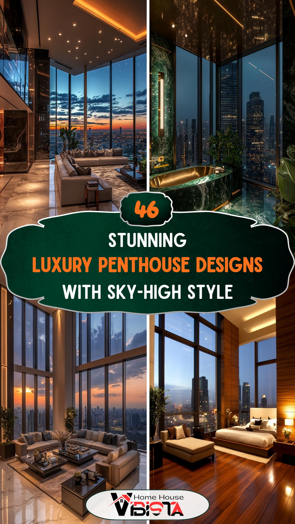 46 Stunning Luxury Penthouse Designs with Sky-High Style
