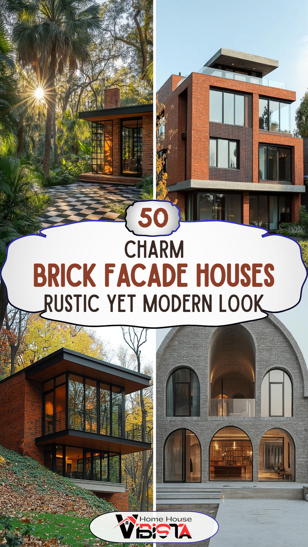 50 Brick Facade Houses with a Rustic Yet Modern Look