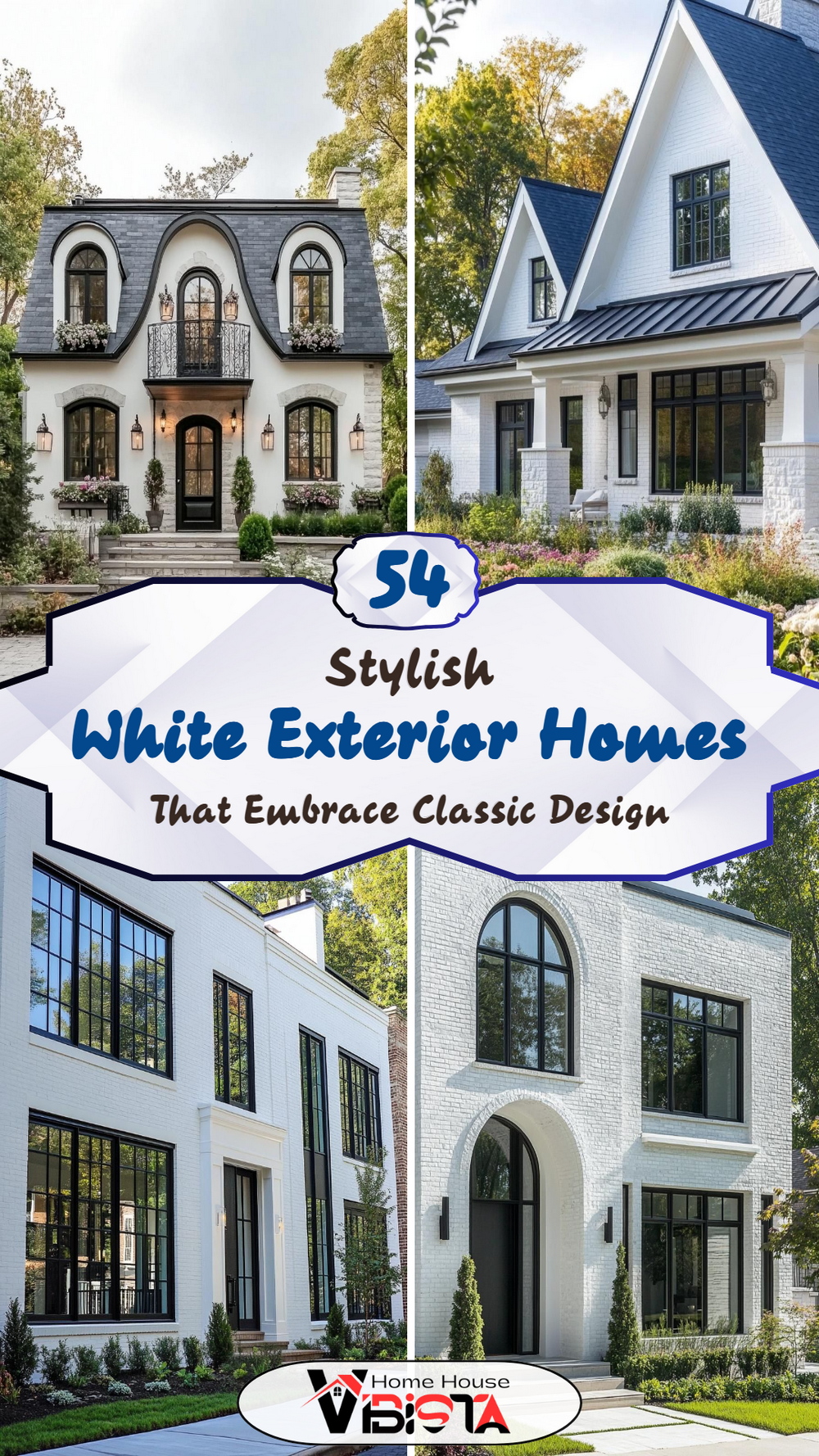 54 White Exterior Homes That Embrace Classic Design
