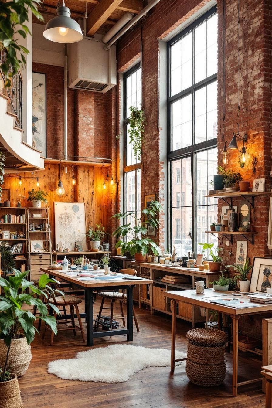 Creative Cloud Loft with Green Vibes