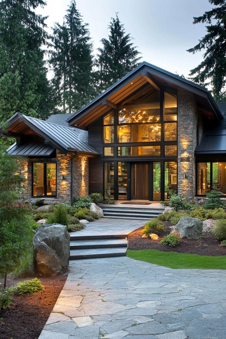 Rustic Retreat with a Glassy Surprise