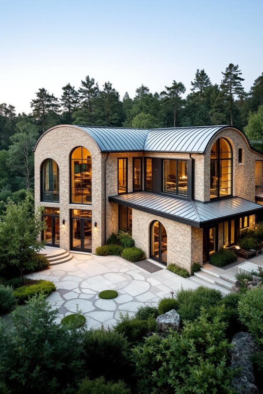 Arched Elegance on a Leafy Stage