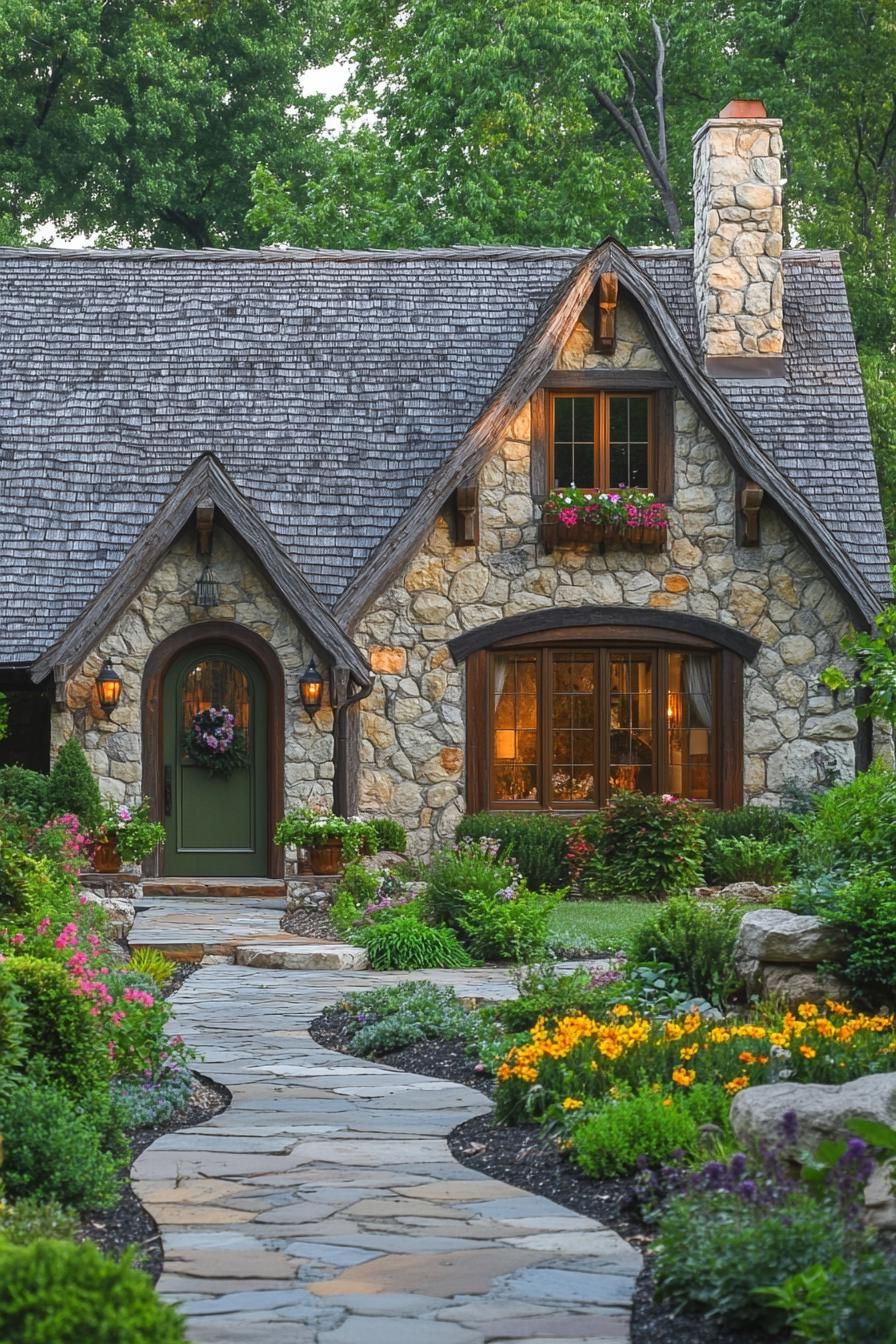 Stone Cottage with Garden Glory