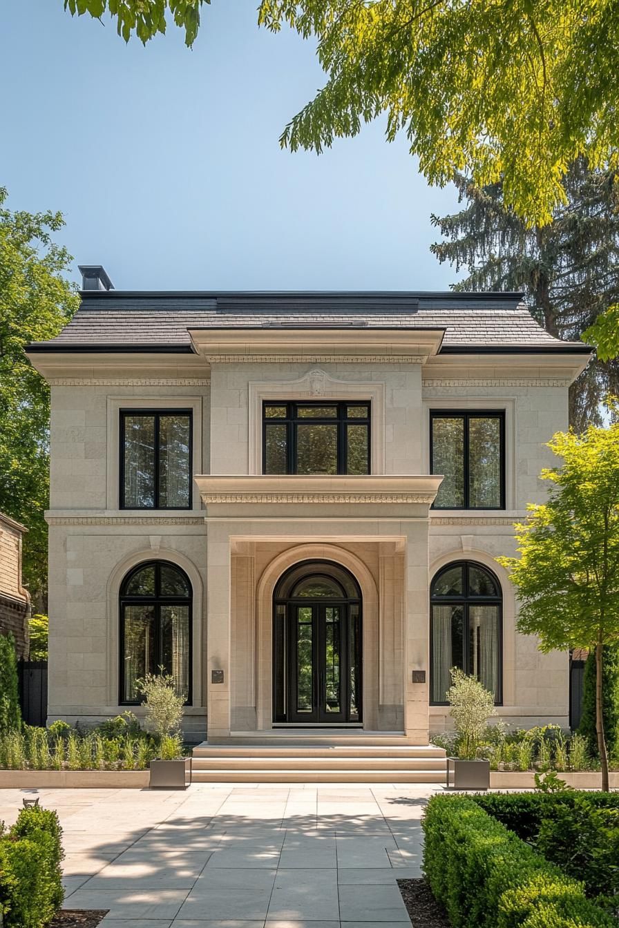 Neoclassical Serenity with Greenery Highlights