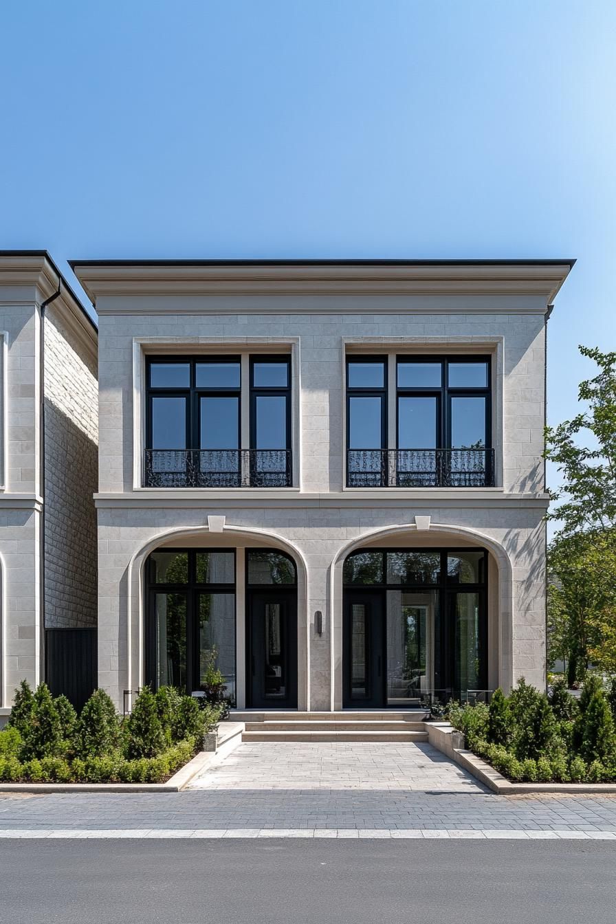 Sunlit Neoclassical Wonder with Archway Elegance