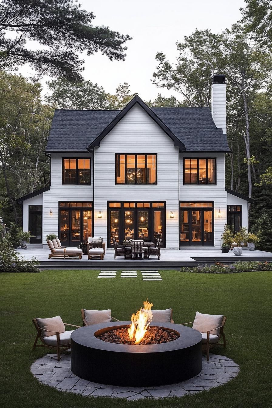 Charming Modern Cottage With Fire Pit