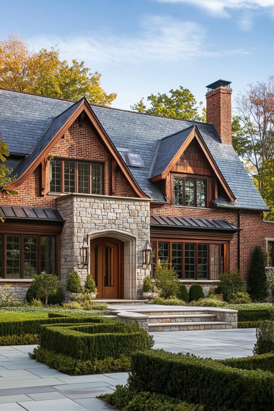 Charming Brick Manor With Slate Roof