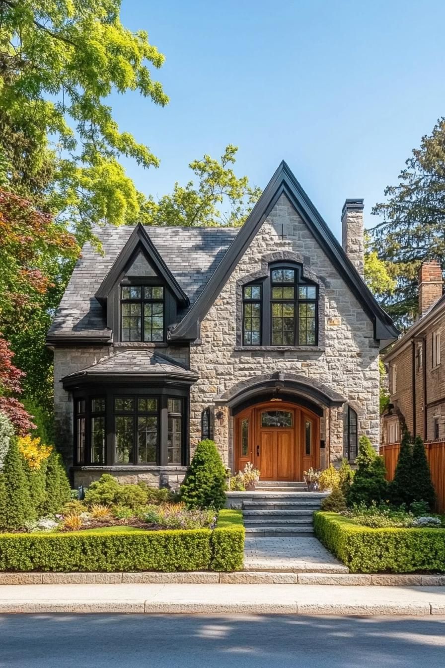 Stone Cottage Charm With Arched Allure