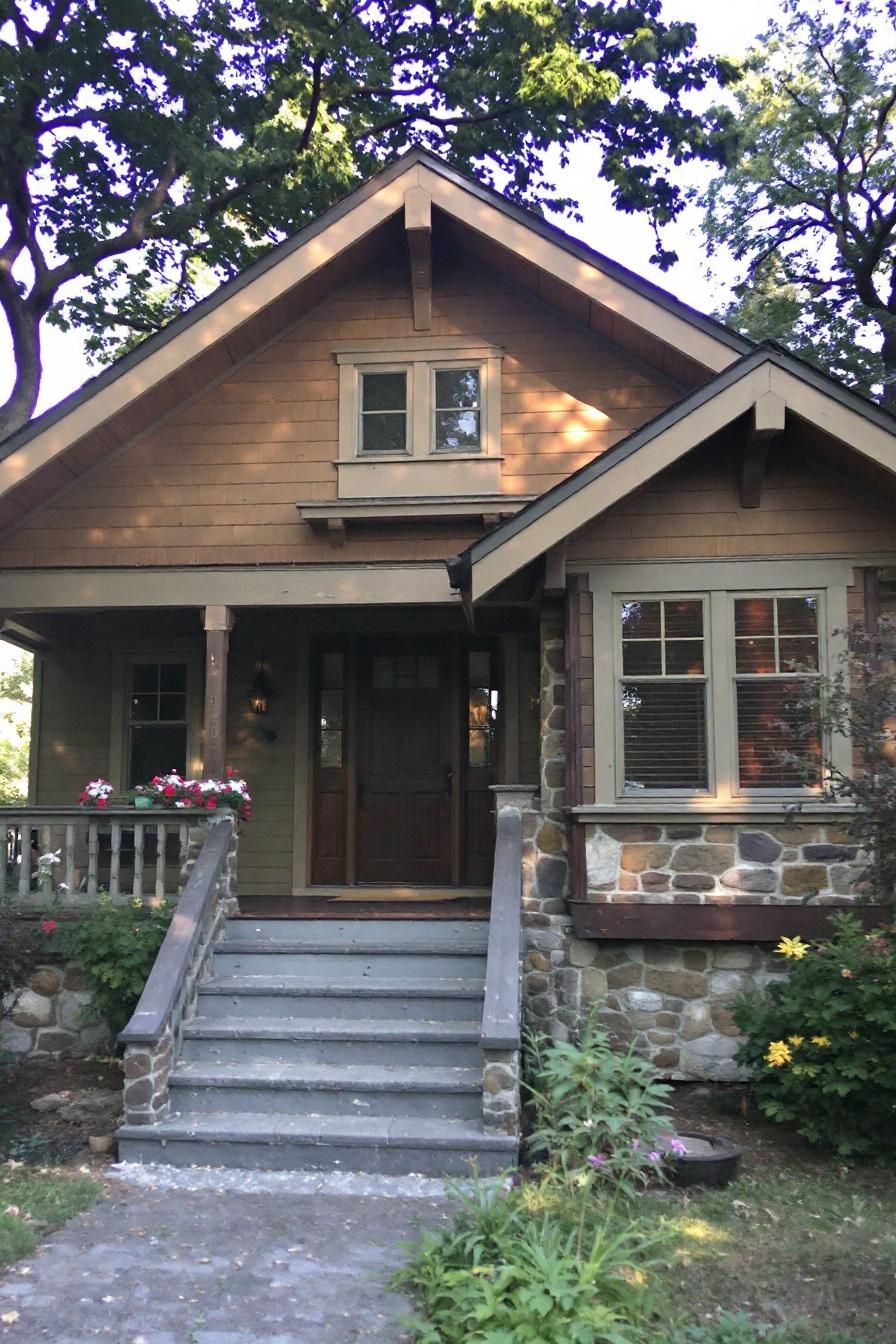 Timber Tranquility with a Flowery Touch