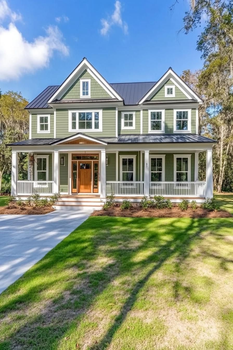 Inviting Green Haven With a Classic Porch