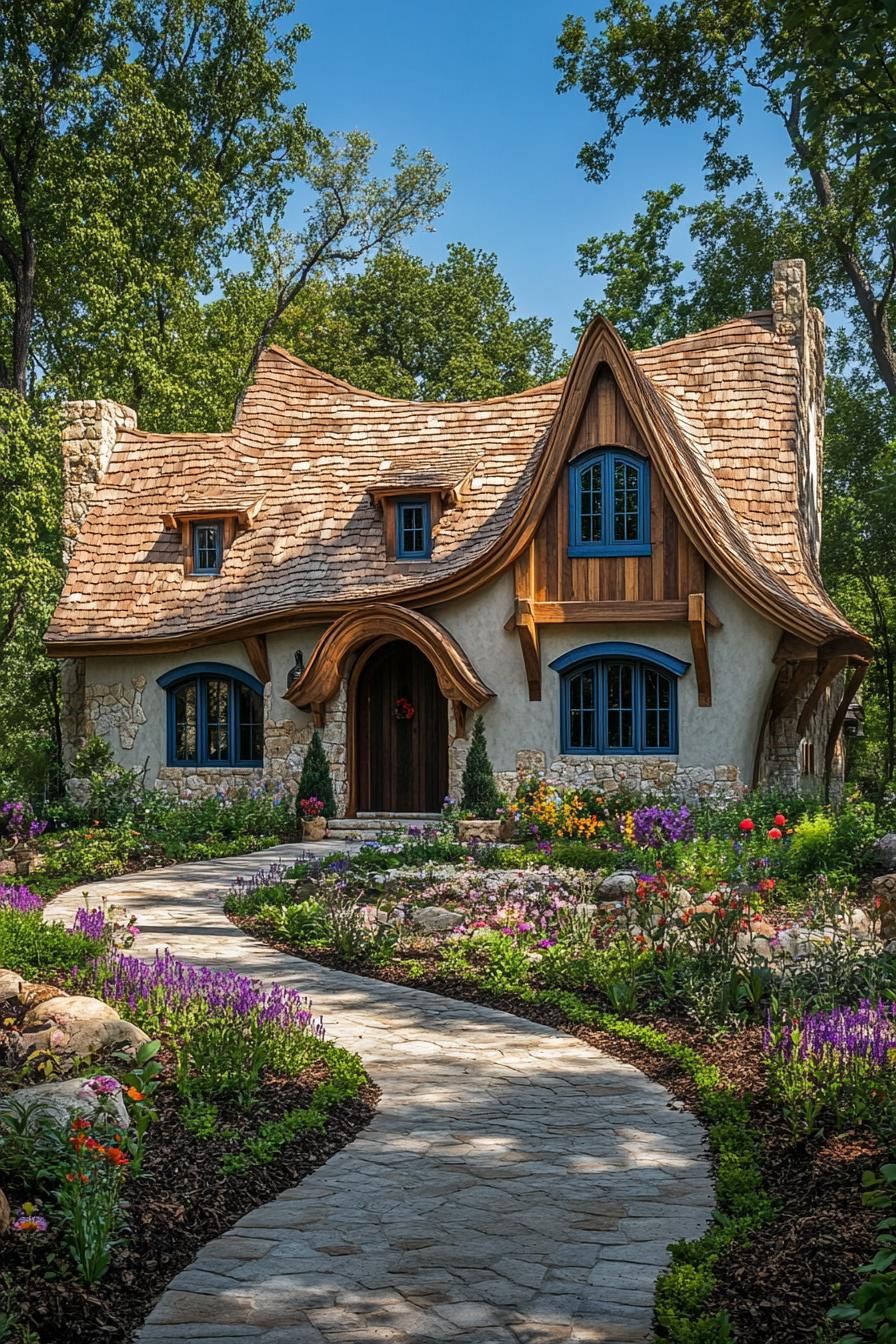 Charming storybook home nestled in a lush garden