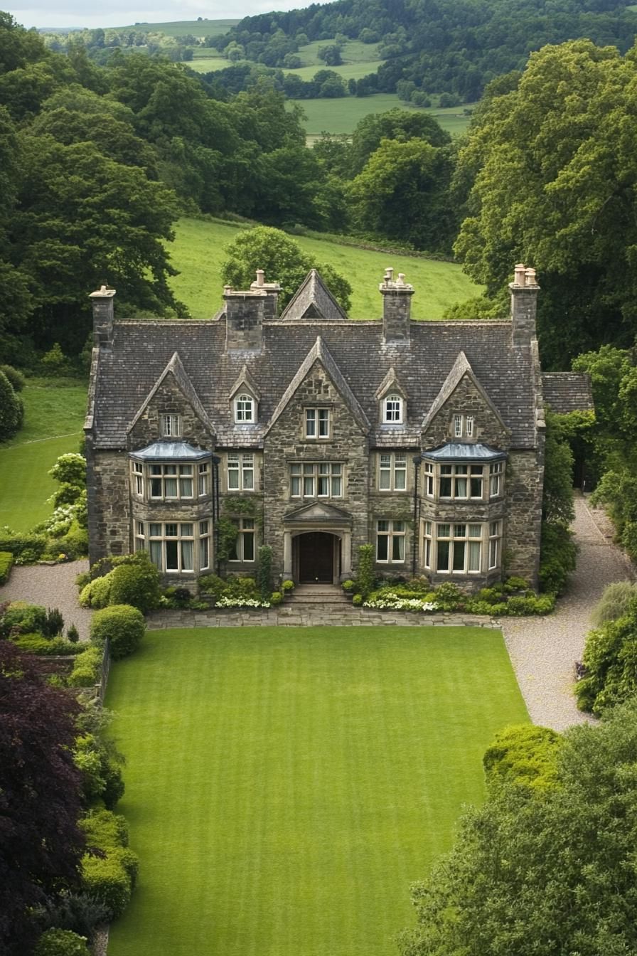 Exquisite Stone Abode with Lush Lawn