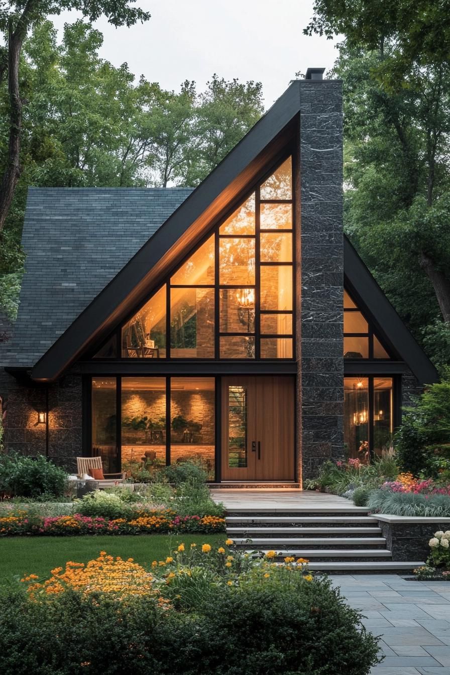 A-Frame Splendor With Gleaming Glass