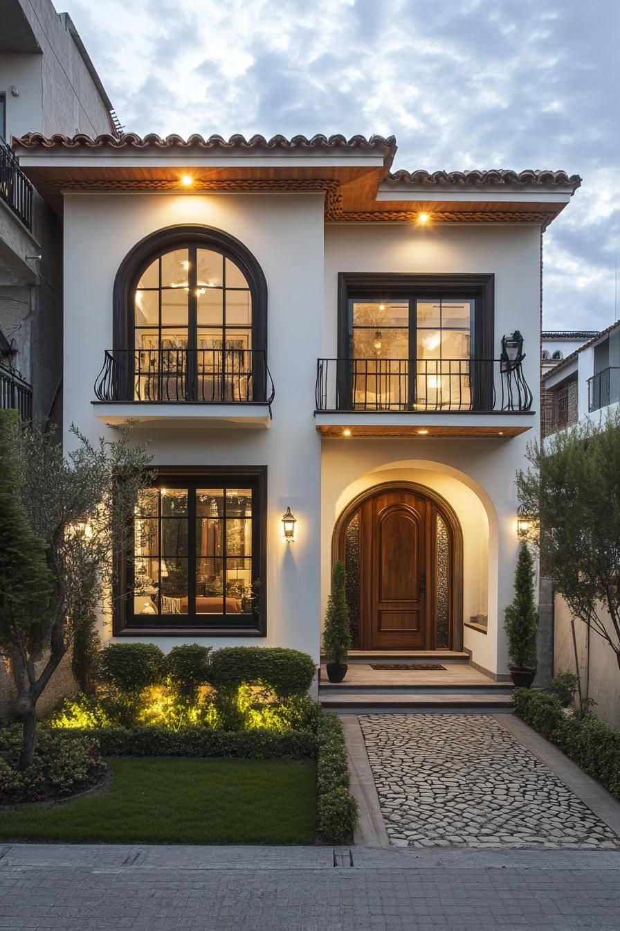 Sophisticated Spanish villa with elegant archways