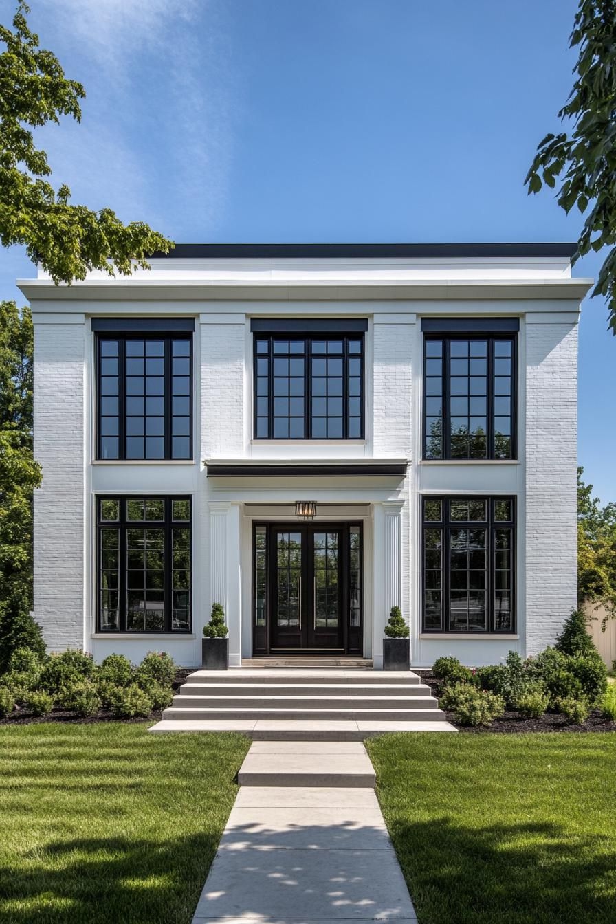 Modern Neoclassical Frontage: Daytime Delight