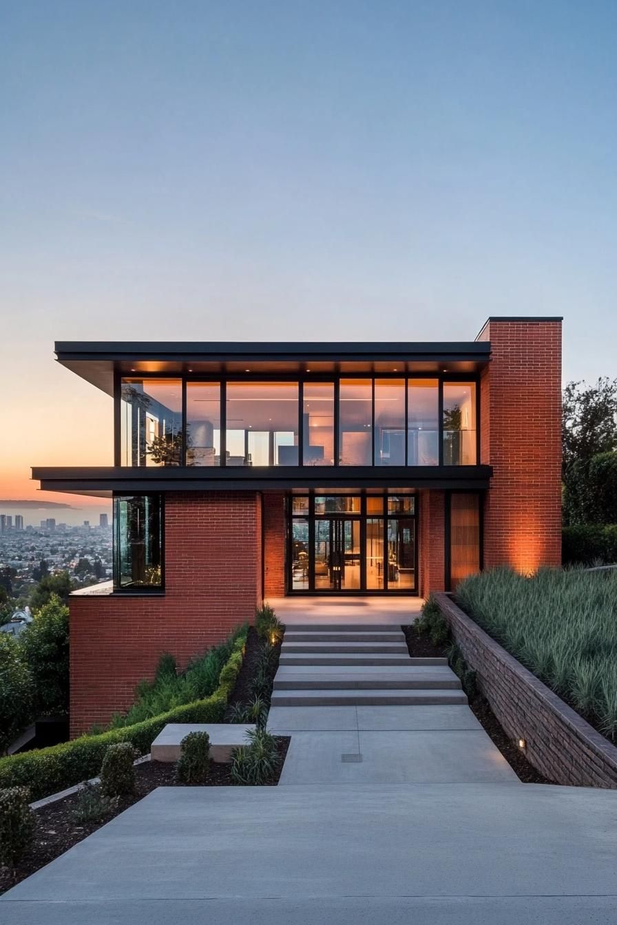 Red Brick Delight With A Modern Twist