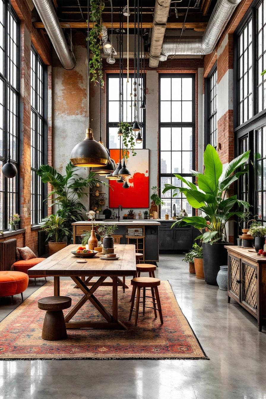 Sunlit Symphony in a Lofty Space
