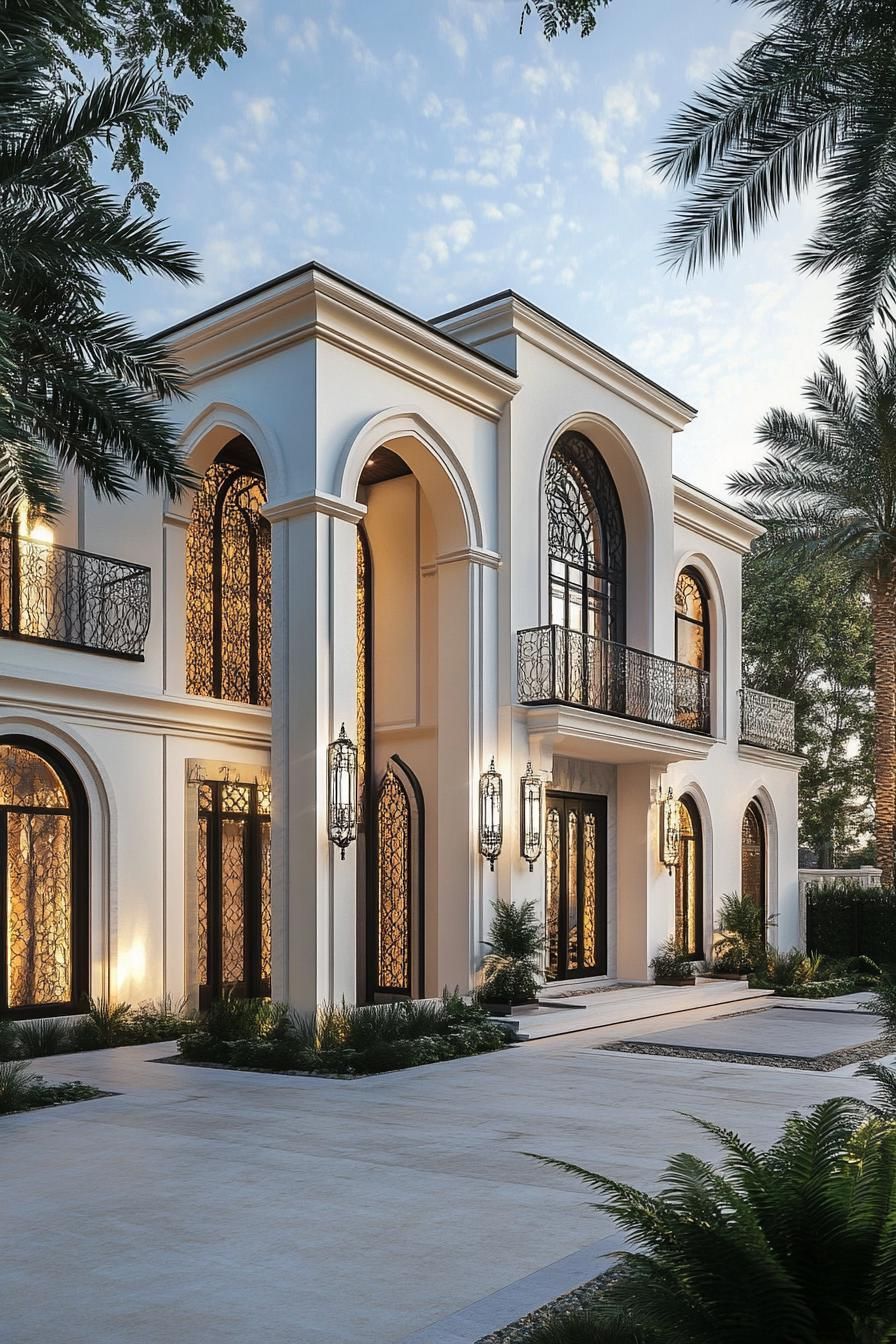 Stunning Arabic-style mansion with arches and intricate designs