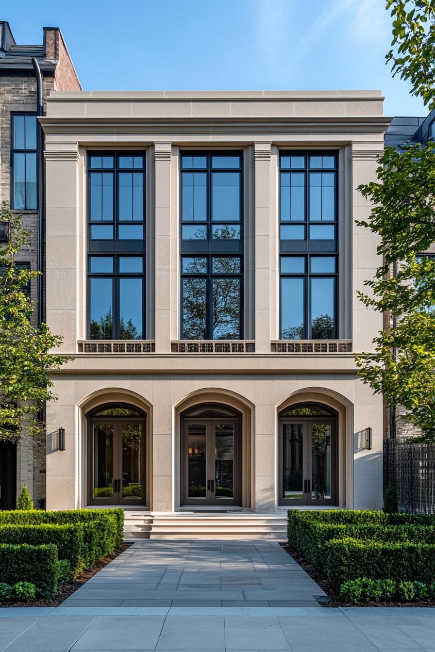 Neoclassical Splendor with Arched Elegance