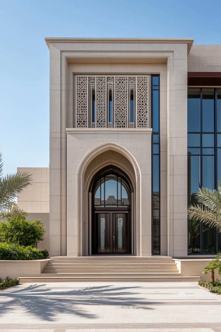 Elegant entrance with detailed archway