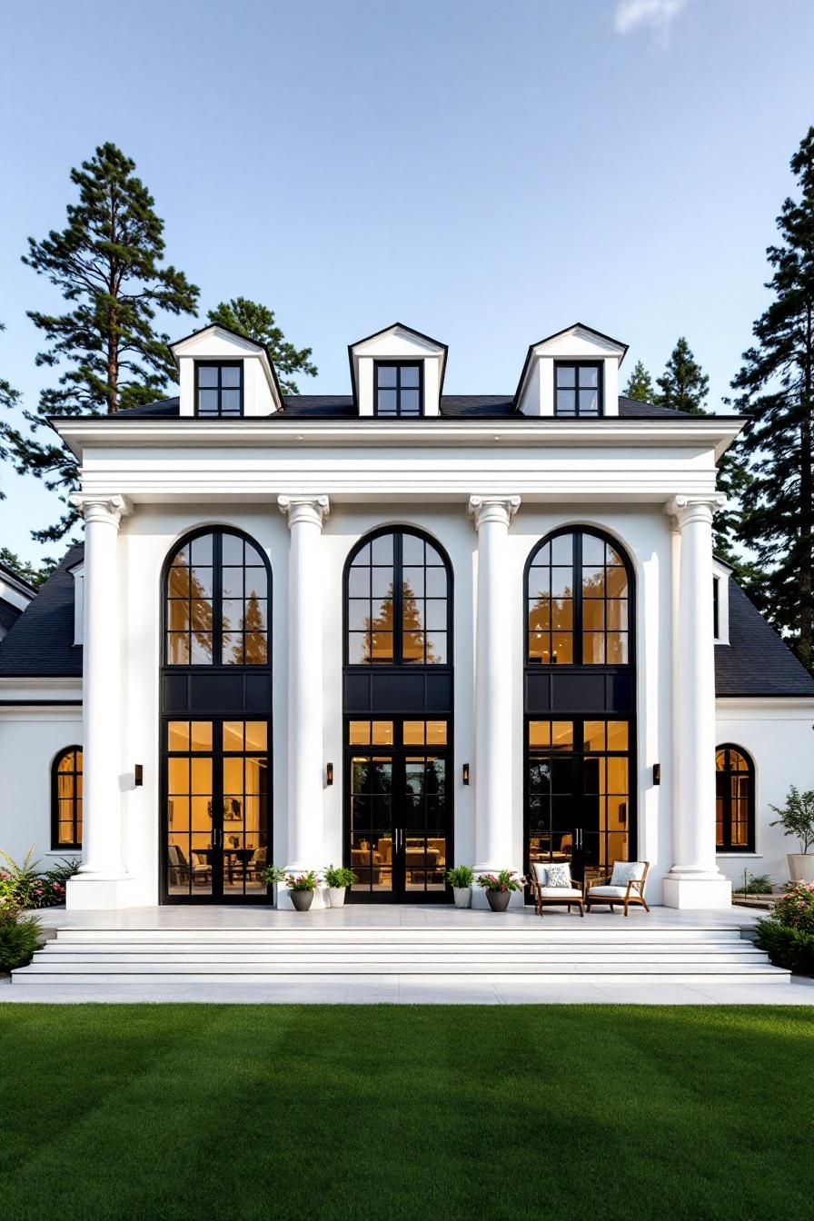 Neoclassical Elegance with a Touch of Pine