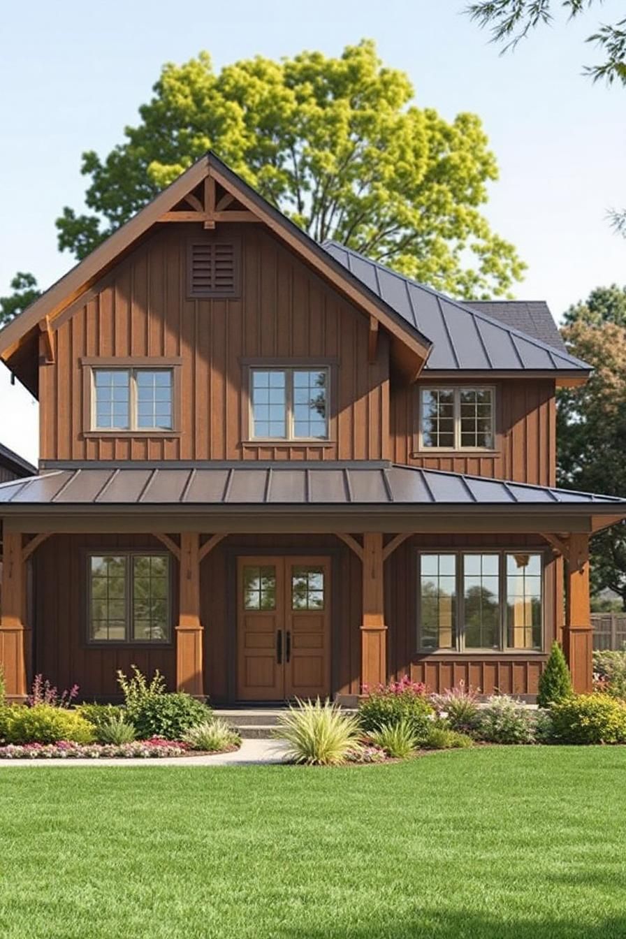 Charming Chestnut Cottage with a Steel Hat