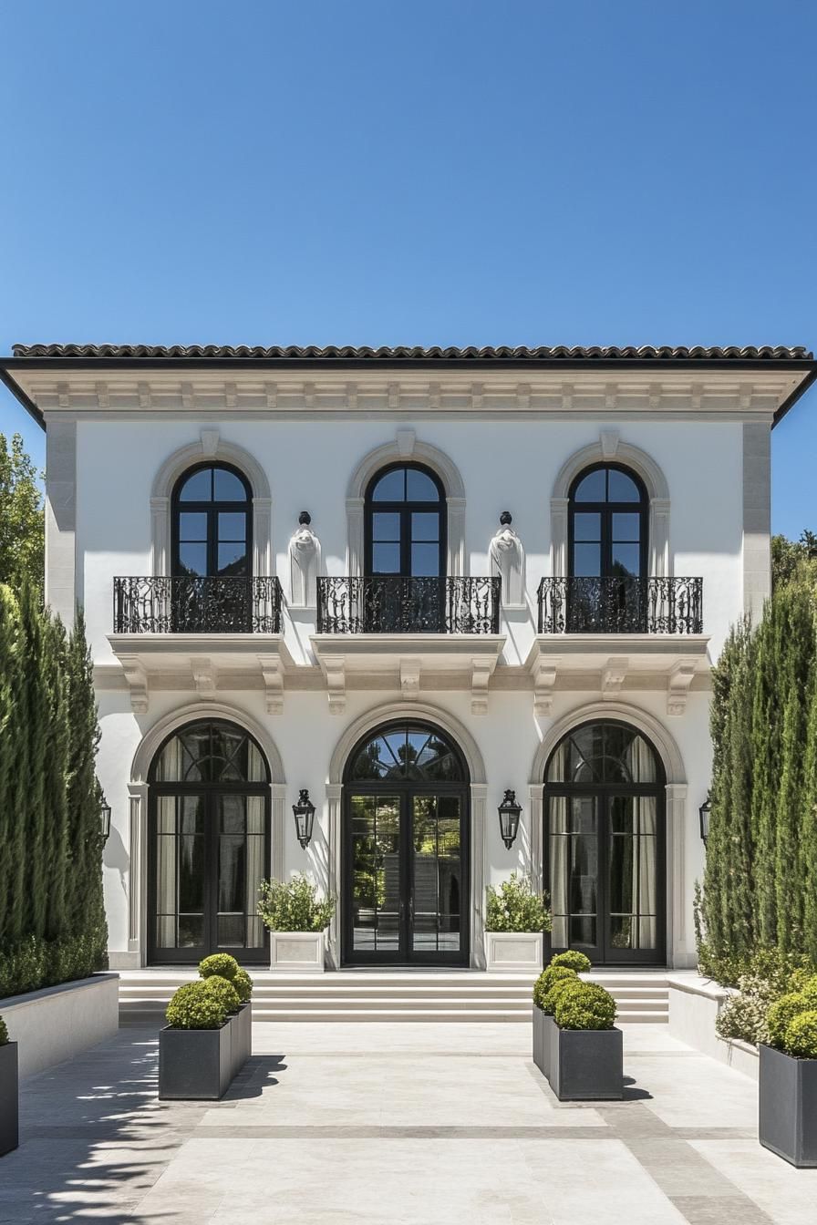 Neoclassical Daytime Stunner: Courtyard Charm