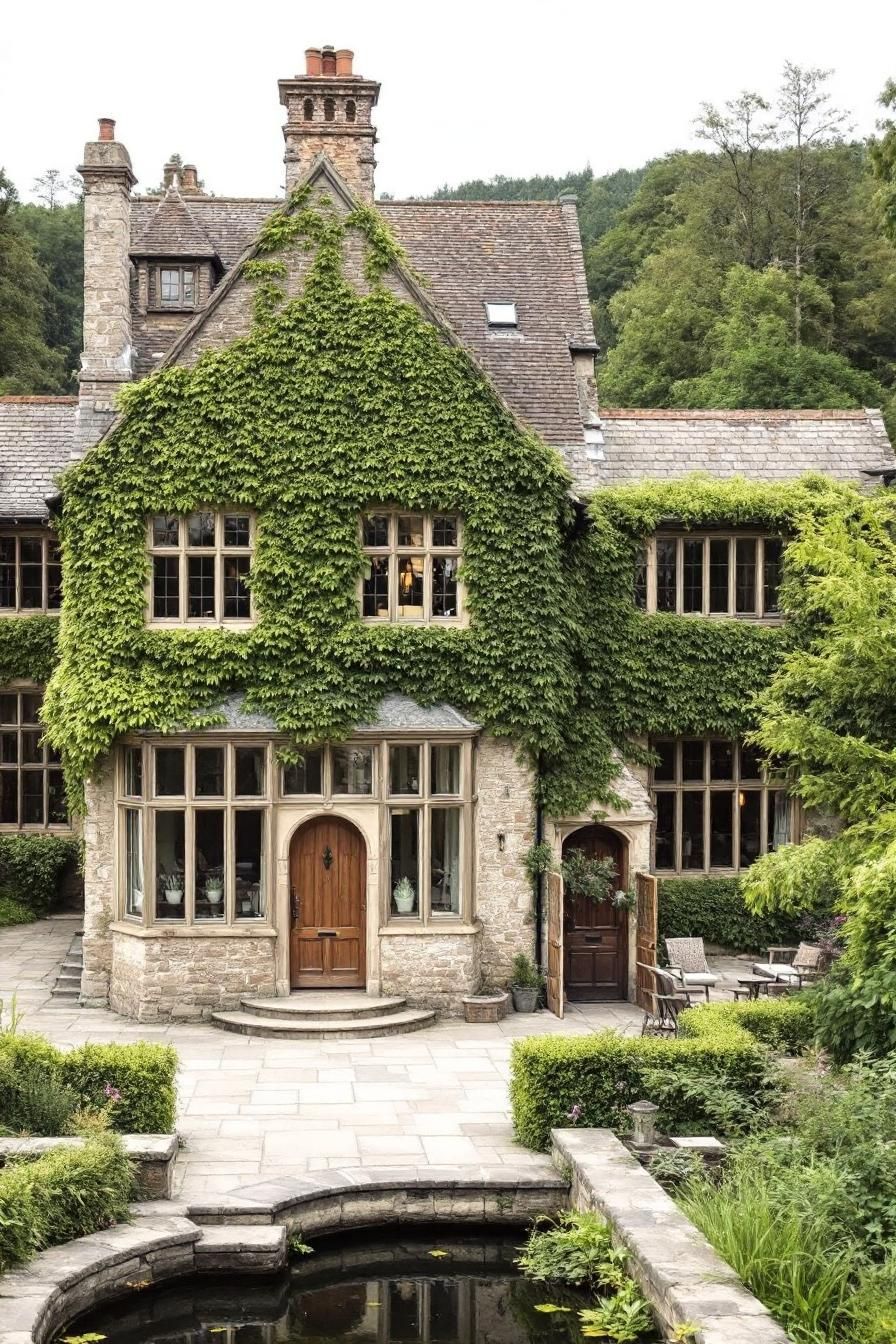 Vine-Clad Manor with Woodland Charm