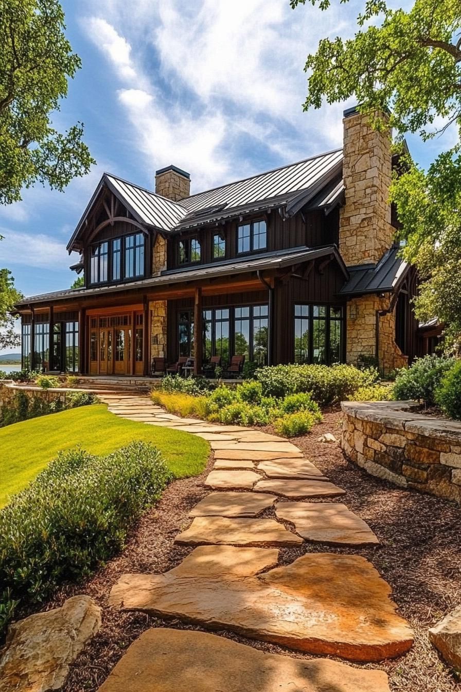 Rustic Manor with Stone Grace