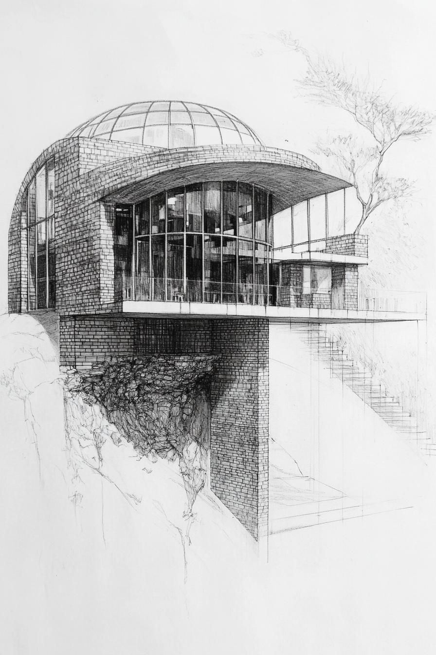 Futuristic Cliffside House