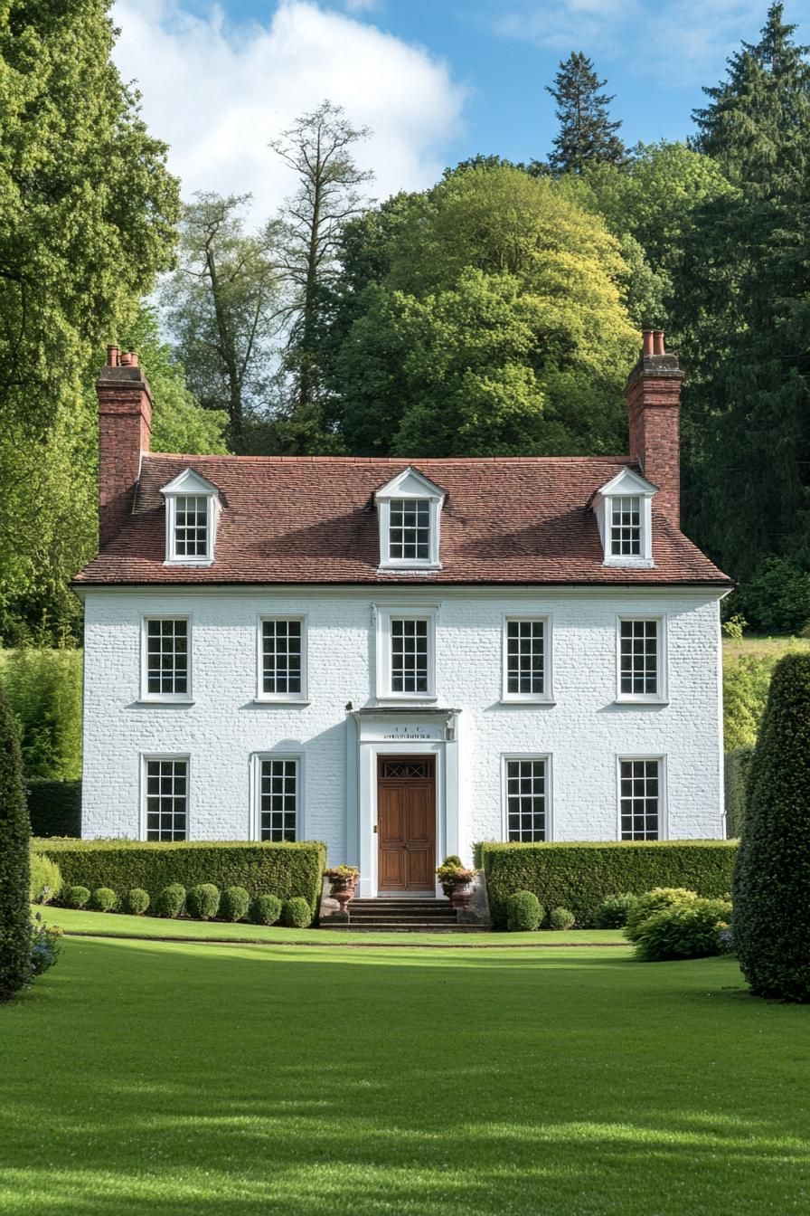 Elegant Georgian house with lush garden