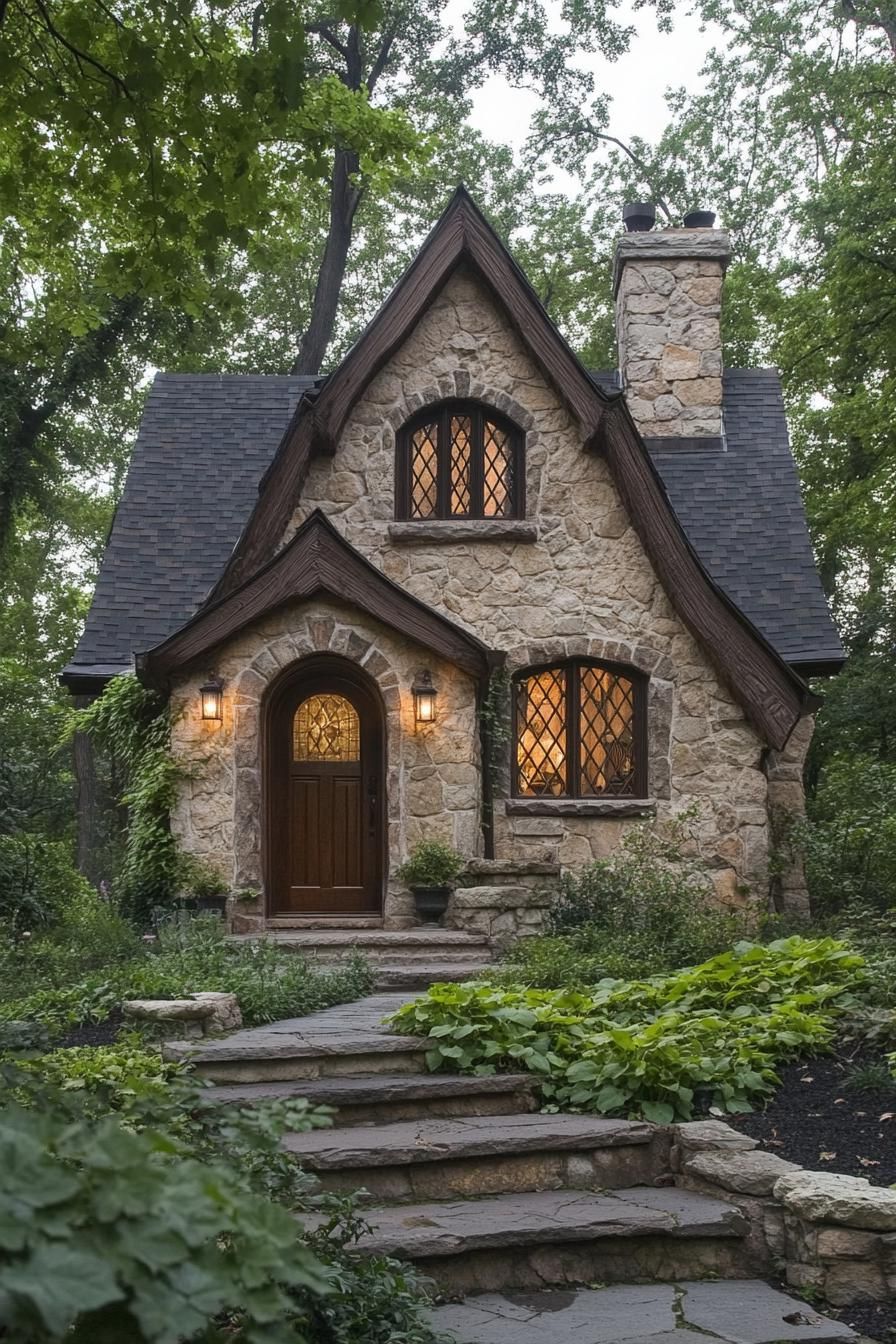 Storybook Cottage with Leafy Embrace