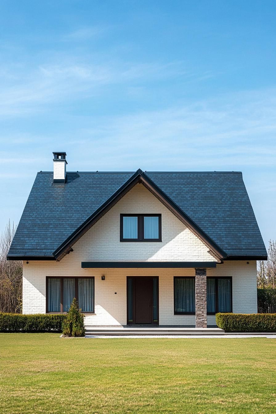 Elegant White Gable Dwelling