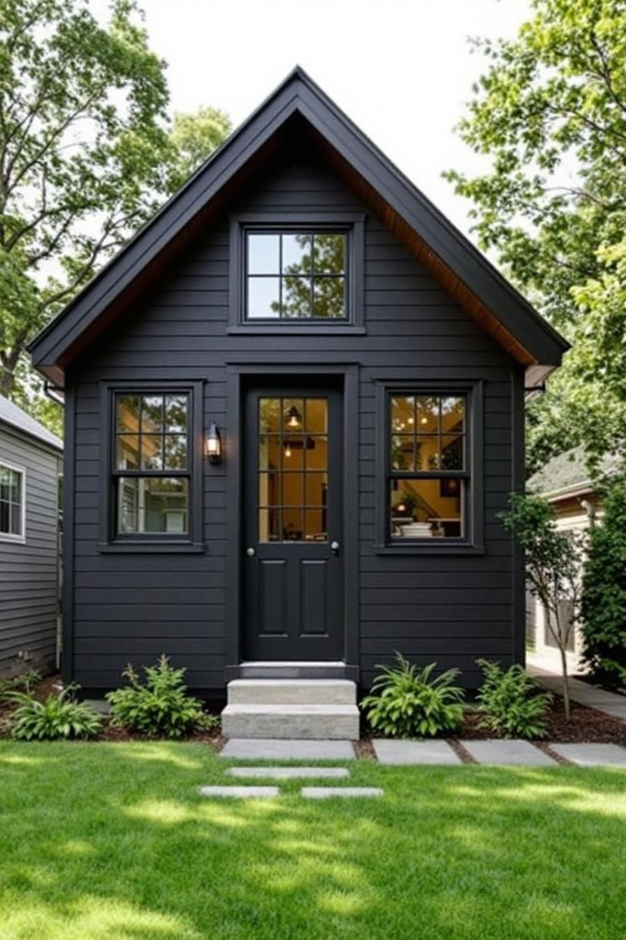 Chic Cabin Pitched in Charcoal
