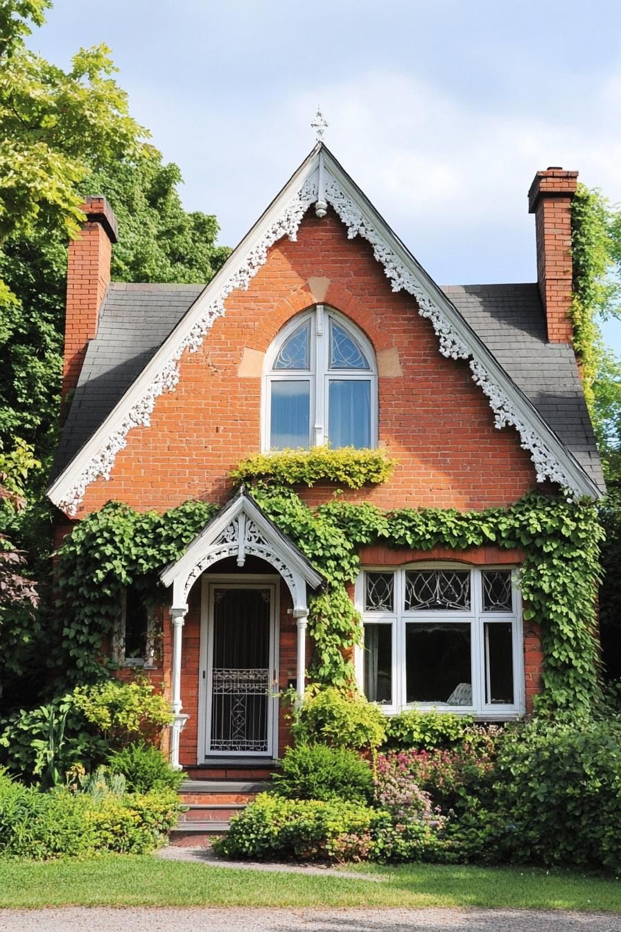 Gothic Gable Getaway With Ivy Adornment