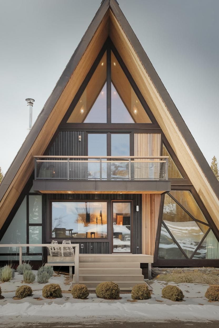 Triangular Timber Triumph: Apex Hideaway