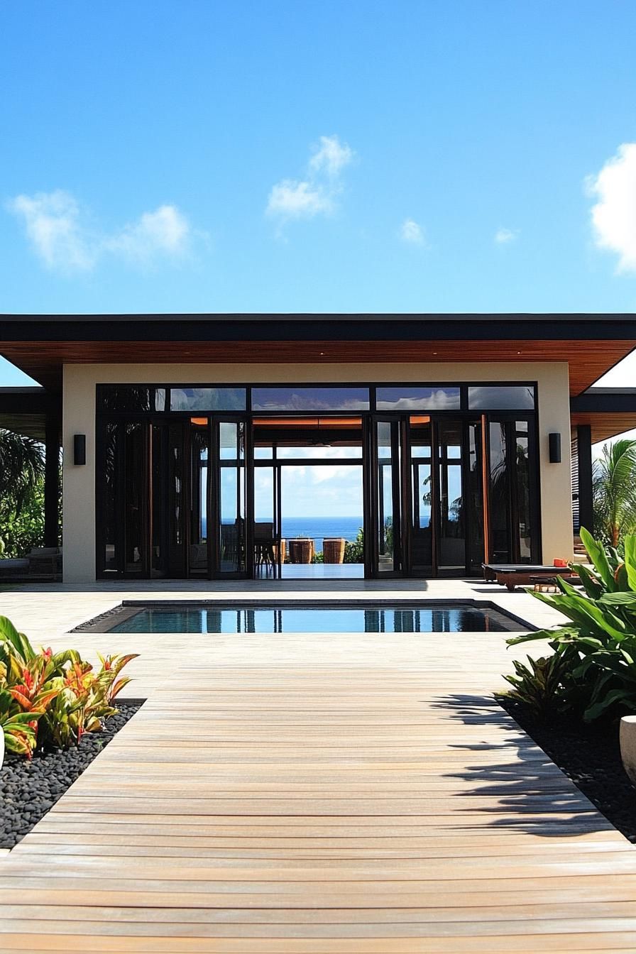 Modern Balinese villa with pool and ocean view