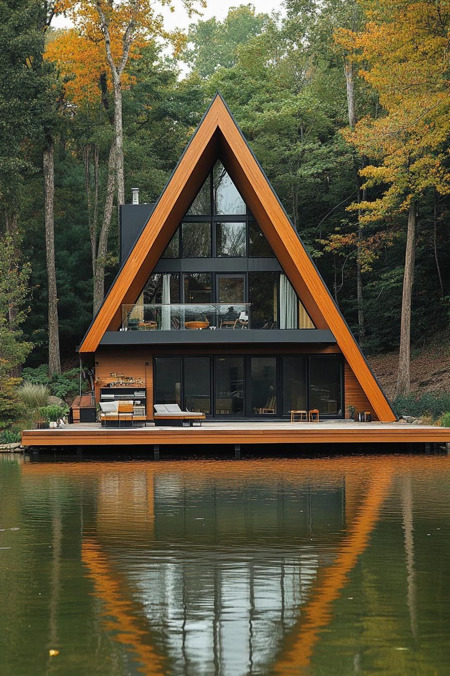 Triangular Tranquility: Lakeside Lodge
