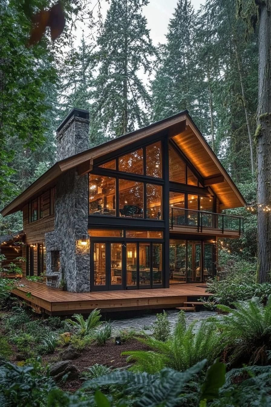 Glass-Fronted Hideaway in the Forest