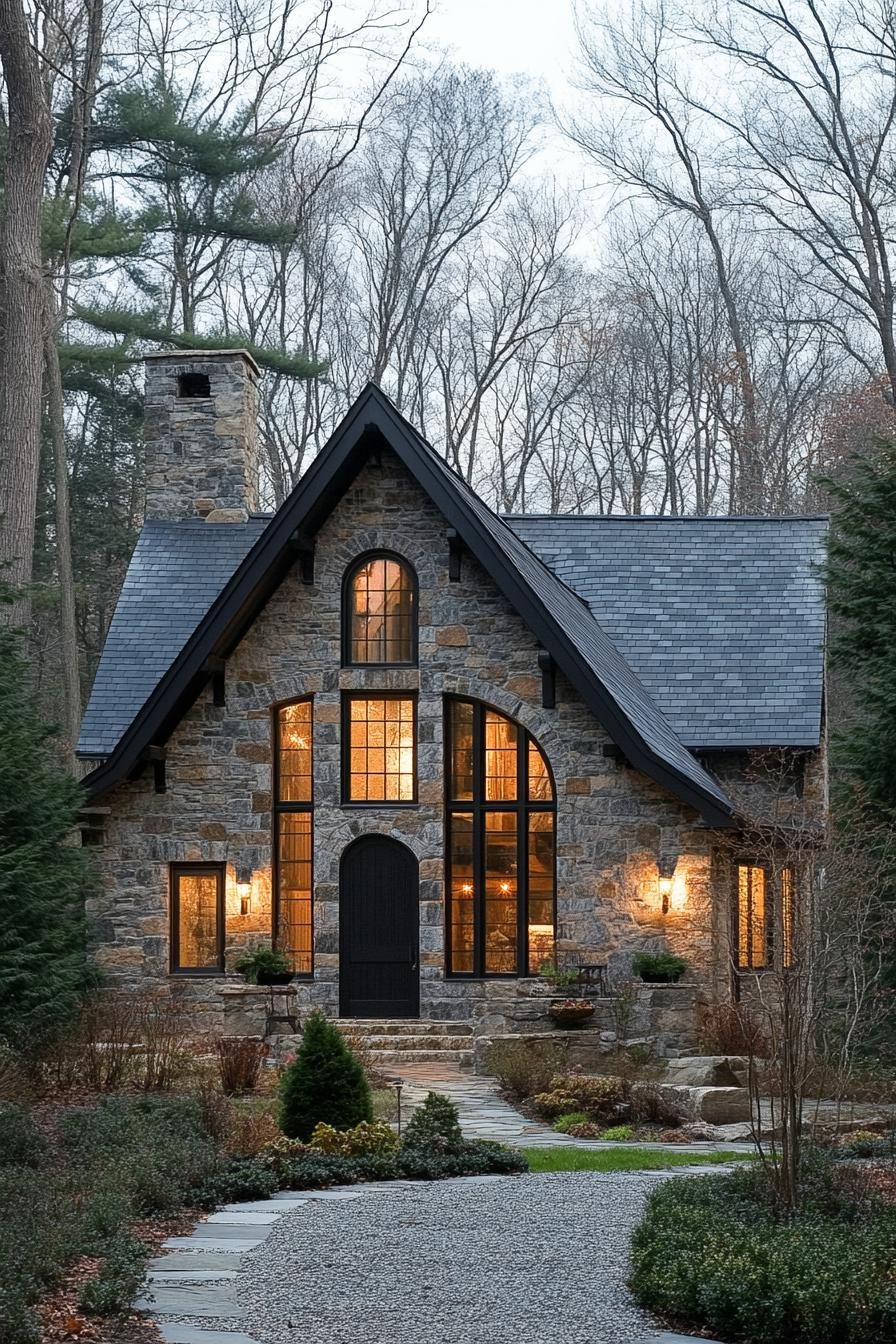 Enchanting Stone Nook With Glow of Homey Charm