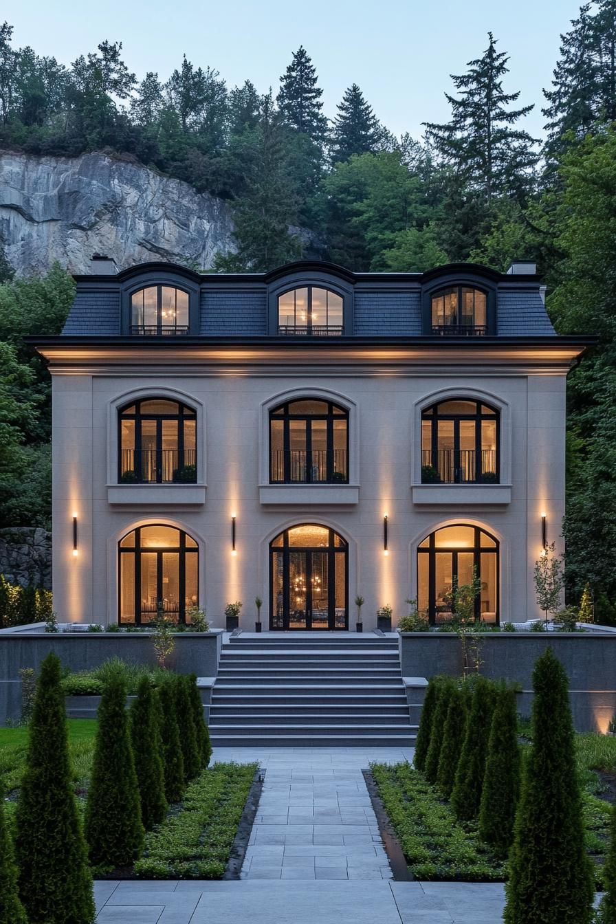 Chic Neoclassical Escape in the Pines