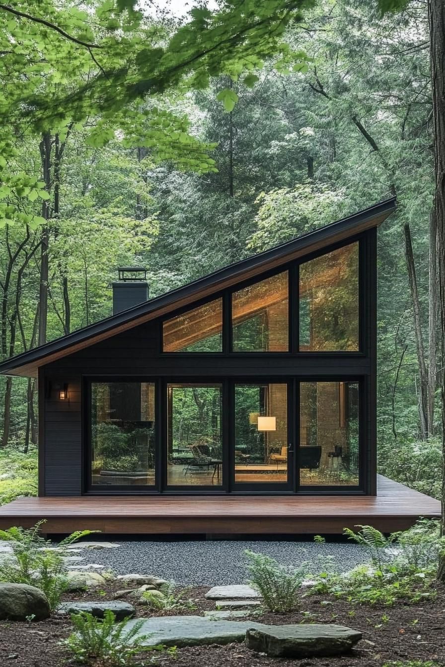 Peaked Perfection: A Glassy Woodland Retreat