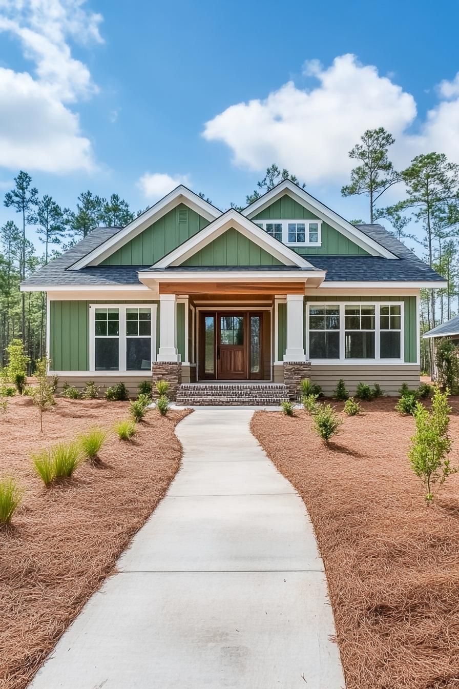 Charming Green Gables with a Piney Path