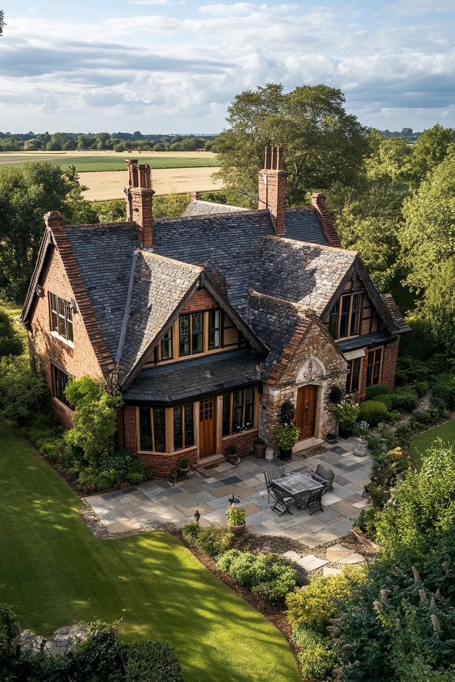 Delightful Manor With Slate Hat