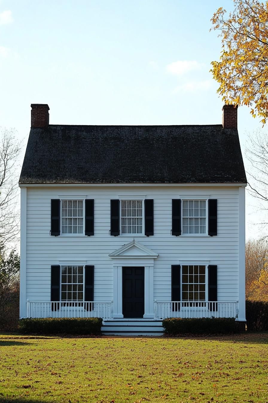Classic Colonial Charm With a Double Chimney