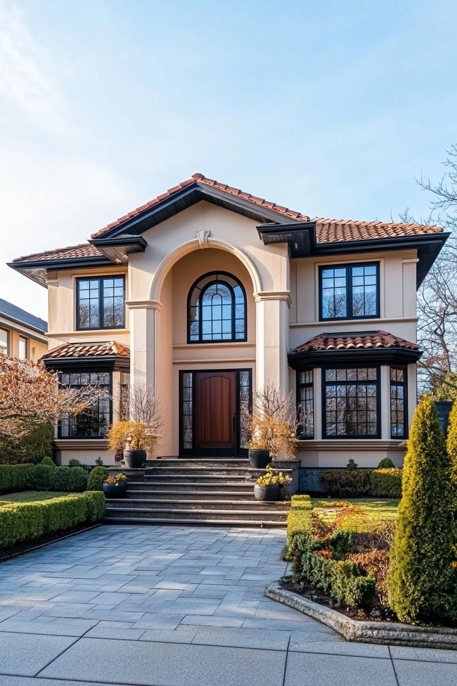 Elegant Mediterranean house with terracotta roof