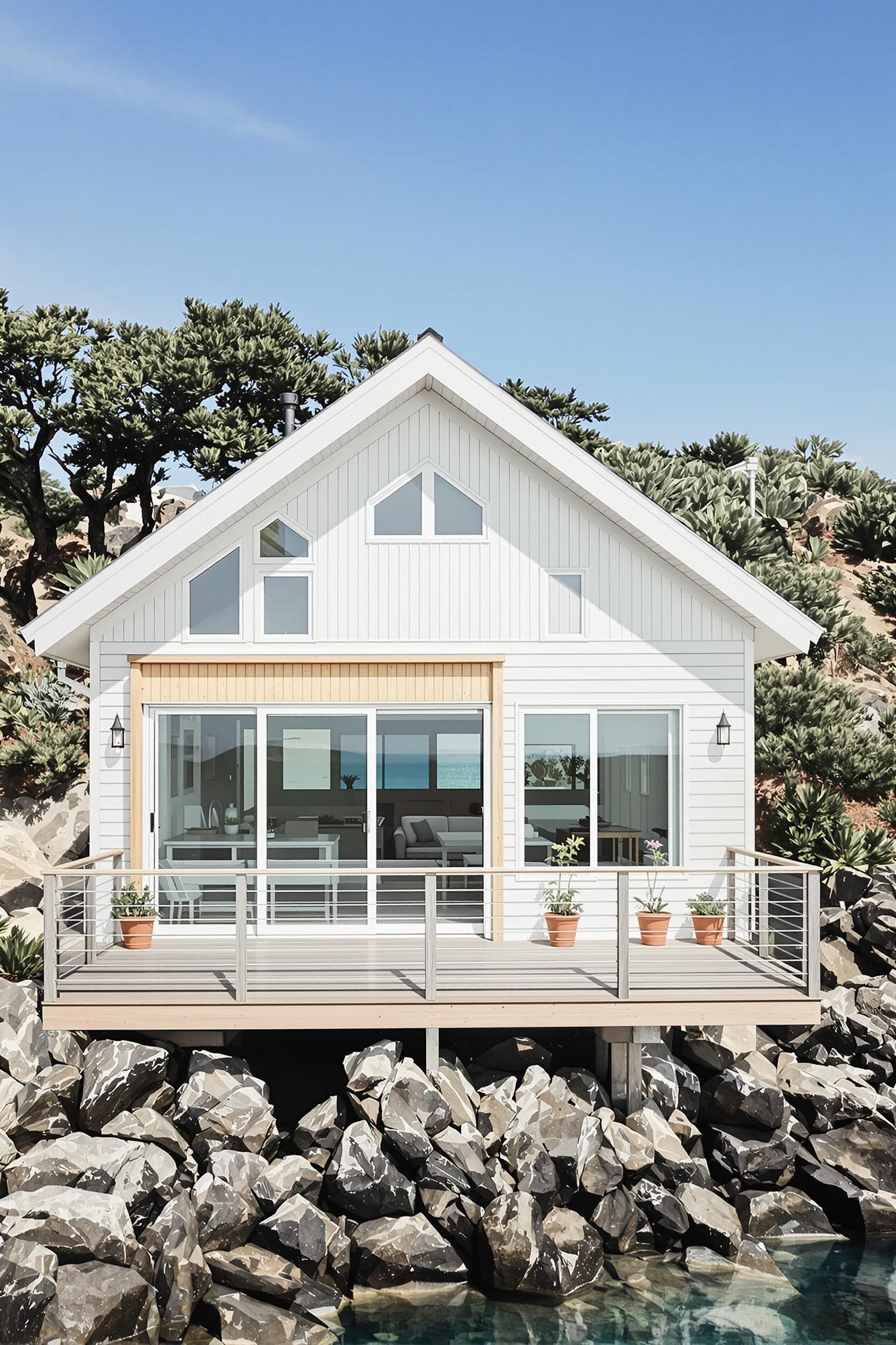 Charming cottage with sea view and deck